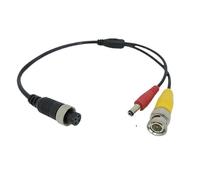 Cherrynight XLJP 1PC Aviation Head M12 4Pin Extension Connector Cable Adapter 35cm Long For CCTV Camera Security Female To BNC Male DC Male