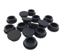 Cherrynight XLJP 5Pcs/Set Black Round Silicone Rubber with Hole Seal Plugs Bore 6.8mm-68.6mm T-Type Stopper Blanking End Caps Black(A-26mm(Black))