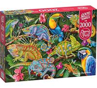 CherryPazzi Amazing Chameleons - Rompecabezas de 2000 Piezas, impresión HD de Alta caliad con Colores Vivos para Adultos y Adolescentes, Compromiso con Familiares y Amigos