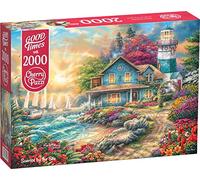 CherryPazzi Sunrise by The Sea - Rompecabezas de 2000 Piezas, impresión HD Colores Vivos para Adultos y Adolescentes, Arte Moderno
