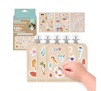 Cherub Baby Bolsas reutilizables para alimentos para bebés, 5 unidades, 150 ml, 141.7 g + 130 calcomanías de imágenes y letras, permanentes, antiderrames, sin BPA, a prueba de fugas, yogur, puré de