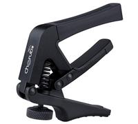 Cherub Cejilla para guitarra CGC-1 Gemini, abrazadera de liberación rápida, tensión ajustable, radio de 6 diapasones con 3 mangas intercambiables, una cejilla, todas las guitarras