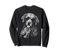 Chesapeake Bay Retriever Bebiendo café Helado Perro Divertido Sudadera