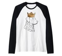 Chesapeake Bay Retriever Perro con una Corona Camiseta Manga Raglan