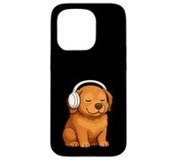 Chesapeake Bay Retriever Perro Usando Auriculares Perro Mamá Papá Carcasa para iPhone 15 Pro