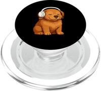 Chesapeake Bay Retriever Perro Usando Auriculares Perro Mamá Papá PopSockets PopGrip para MagSafe