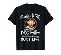 Chesapeake Bay Retriever Rocking The Dog Vida de mamá y tía Camiseta gráfica económica