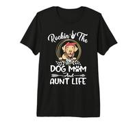 Chesapeake Bay Retriever Rocking The Dog Vida de mamá y tía Camiseta Premium