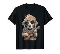 Chesapeake Bay Retriever Ukelele Beanie Y2K Aesthetic Camiseta gráfica económica, Hombre, Negro, S