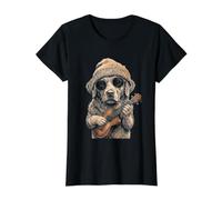 Chesapeake Bay Retriever Ukelele Beanie Y2K Aesthetic Camiseta gráfica económica, Mujer, Negro, M