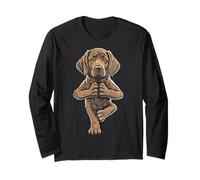 Chesapeake Bay Retriever Yoga Perro Cachorro Perros Asana Tree Pose Manga Larga