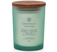 Chesapeake Bay - Vela perfumada en vaso de aromaterapia mediana con equilibrio y armonía (pera de lirio de agua) | Tiempo de combustión: hasta 57 horas | Colección Mente y Cuerpo | Regalos para