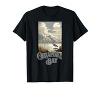 Chesapeake Bay Virginia Maryland Delaware Vintage WPA Style Camiseta