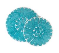 Chesapeake Merchandising Flores de ruptura 2 Piezas Alfombrilla de baño, Color Blanco/Coral