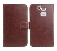 Cheshaoping Flip PU Leather Case para Doro PhoneEasy 515 2.4" Funda De Carcasa Cartera De Cuero Billetera Cover Piel (Marrón)