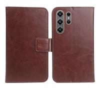 Cheshaoping Flip PU Leather Case para Oukitel C61 Pro 6.88" Funda De Carcasa Cartera De Cuero Billetera Cover Piel (Marrón)