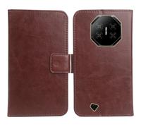 Cheshaoping Flip PU Leather TPU Silicona Case para DOOGEE Fire 3 MAX 4G 5.5" Funda De Carcasa Cartera De Cuero Billetera Cover Piel (Marrón)