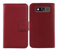 Cheshaoping Genuino Cuero Case para Hammer Blade 2 Pro 5.7" Flip Billetera Funda Autentico Ranuras Tarjetas Piel Premium Cover (Rojo Oscuro)