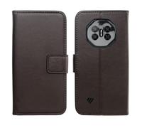 Cheshaoping Genuino Cuero TPU Silicona Case para DOOGEE Fire 3 MAX 4G 5.5" Flip Billetera Funda Autentico Ranuras Tarjetas Piel Premium Cover (Marron Oscuro)