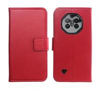 Cheshaoping Genuino Cuero TPU Silicona Case para DOOGEE Fire 3 MAX 4G 5.5" Flip Billetera Funda Autentico Ranuras Tarjetas Piel Premium Cover (Rojo Oscuro)