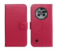 Cheshaoping Genuino Cuero TPU Silicona Case para DOOGEE Fire 3 MAX 4G 5.5" Flip Billetera Funda Autentico Ranuras Tarjetas Piel Premium Cover (Rosa)