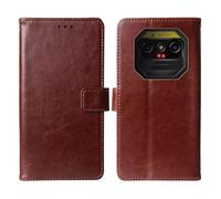 Cheshaoping Soporte Funda Leather Case para Blackview Rock 1 Pro 6.56" Carcasa Protección Flip Billetera Ranuras Tarjetas PU Cuero Cover (Marrón)