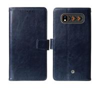 Cheshaoping Soporte Funda Leather Case para Hammer H Boost 2 LTE 2.4" Carcasa Protección Flip Billetera Ranuras Tarjetas PU Cuero Cover (Azul Oscuro)