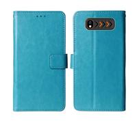 Cheshaoping Soporte Funda Leather Case para Hammer H Boost 4G 2.4" Carcasa Protección Flip Billetera Ranuras Tarjetas PU Cuero Cover (Azul)