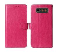 Cheshaoping Soporte Funda Leather Case para Hammer H Boost 4G 2.4" Carcasa Protección Flip Billetera Ranuras Tarjetas PU Cuero Cover (Rosa)