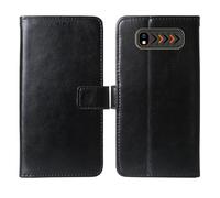 Cheshaoping Soporte Funda Leather Case para Hammer H Boost 4G 2.4" Carcasa Protección Flip Billetera Ranuras Tarjetas PU Cuero Cover (Negro)