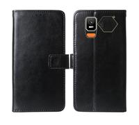 Cheshaoping Soporte Funda Leather Case para Hammer H Horizon LTE 2.8" Carcasa Protección Flip Billetera Ranuras Tarjetas PU Cuero Cover (Negro)
