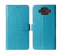Cheshaoping Soporte Funda Leather Case para Hammer H Power Plus 2.8" Carcasa Protección Flip Billetera Ranuras Tarjetas PU Cuero Cover (Azul)