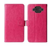 Cheshaoping Soporte Funda Leather Case para Hammer H Power Plus 2.8" Carcasa Protección Flip Billetera Ranuras Tarjetas PU Cuero Cover (Rosa)
