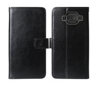 Cheshaoping Soporte Funda Leather Case para Hammer H Power Plus 2.8" Carcasa Protección Flip Billetera Ranuras Tarjetas PU Cuero Cover (Negro)
