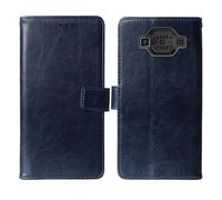 Cheshaoping Soporte Funda Leather Case para Hammer H Power Plus 2.8" Carcasa Protección Flip Billetera Ranuras Tarjetas PU Cuero Cover (Azul Oscuro)