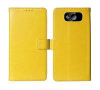 Cheshaoping Soporte Funda Leather Case para Maxcom Comfort MM724 L 2.2" Carcasa Protección Flip Billetera Ranuras Tarjetas PU Cuero Cover (Amarillo)