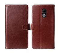 Cheshaoping Soporte Funda Leather Case para SPC Fortune 2 4G 1.77" Carcasa Protección De Piel Flip Billetera Ranuras Tarjetas PU Cuero Cover (Marrón)