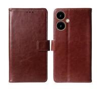 Cheshaoping Soporte Funda Leather Case para SPC Zeus 2 Pro + 6.1" Carcasa Protección Flip Billetera Ranuras Tarjetas PU Cuero Cover (Marrón)