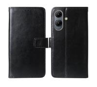 Cheshaoping Soporte Funda Leather Case para Symphony MAX 30 6.56" Carcasa Protección Flip Billetera Ranuras Tarjetas PU Cuero Cover (Negro)