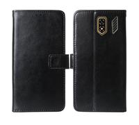 Cheshaoping Soporte Funda Leather Case para Ulefone Armor Mini 5 2.8" Carcasa Protección Flip Billetera Ranuras Tarjetas PU Cuero Cover (Negro)
