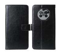 Cheshaoping Soporte Funda Leather TPU Silicona Case para DOOGEE Fire 3 MAX 4G 5.5" Carcasa Protección Flip Billetera Ranuras Tarjetas PU Cuero Cover (Negro)