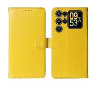 Cheshaoping Soporte Funda Leather TPU Silicona Case para OUKITEL C62 Pro 6.88" Carcasa Protección Flip Billetera Ranuras Tarjetas PU Cuero Cover (Amarillo)