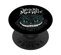 Cheshire Alice Cat Todos estamos locos aquí país de las maravillas PopSockets PopGrip Adhesivo