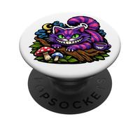 Cheshire Cat Invisible Sonrisa Oscuro Estética Fantasía Arte PopSockets PopGrip Adhesivo