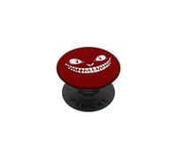 Cheshire Cat Sleepy Sonrisa Oscuro Estética Minimalista Sonrisa PopSockets PopGrip Adhesivo