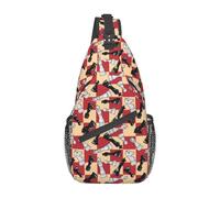 Chess-6 Chess Sling Mochila Pecho Bolsa Bandolera Bandolera Gimnasio Ciclismo Viajes Senderismo Daypack para Hombres Mujeres