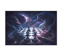 Chess Board - Rompecabezas de madera de 1000 piezas - Rompecabezas de Relax, rompecabezas para niños y adultos, regalos (75 x 50 cm)