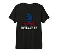 Chess Checkmate In 3 Knight Defeats King Camiseta Premium