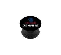 Chess Checkmate In 3 Knight Defeats King PopSockets PopGrip Adhesivo
