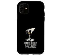 Chess Girl Jaque Mate como una Chica Reina Estrategia Poder Carcasa para iPhone 11